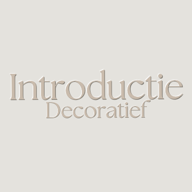 Introductie Training - Decoratieve Technieken